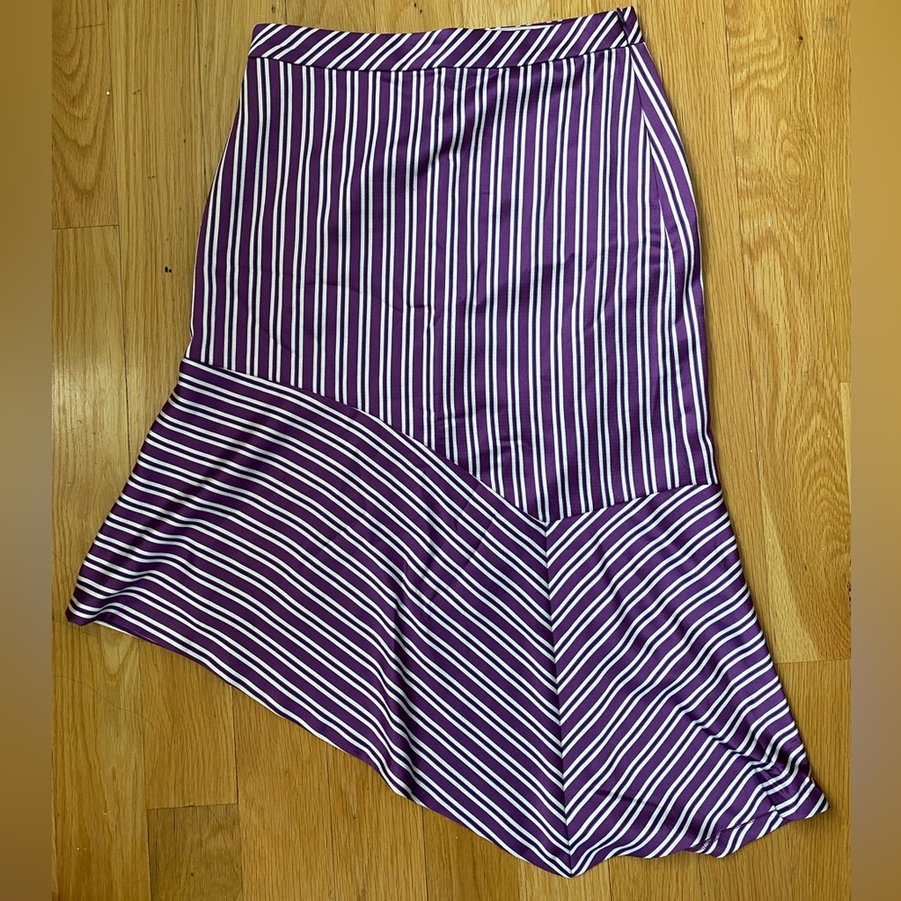 Banana Republic Asymmetrical Hem Striped Skirt